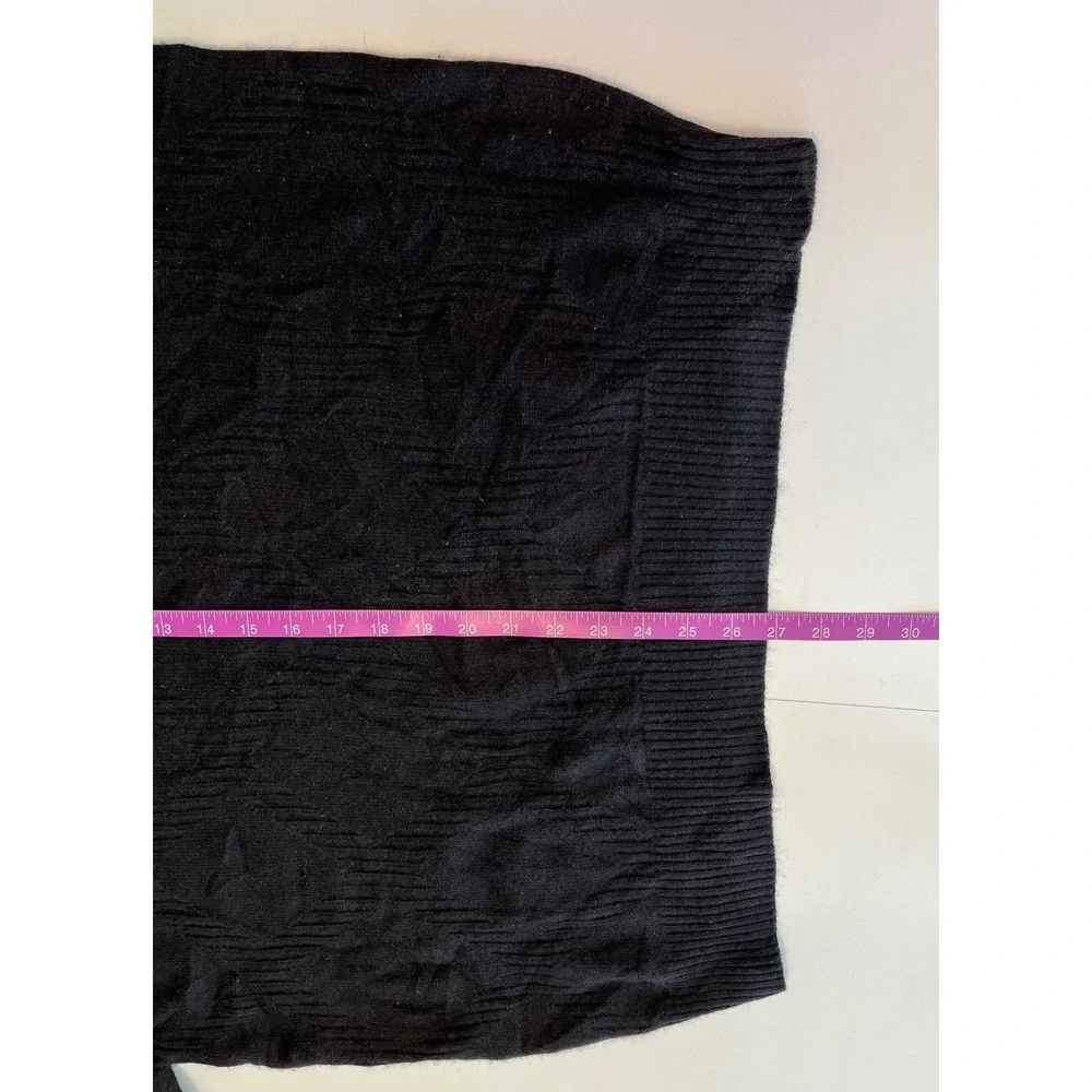 Hathaway‎ Platinum 100% Cashmere V Neck Textured Sweater Italy Mens XL Black
